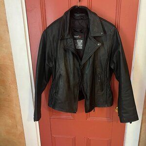 Vintage leather biker jacket Large